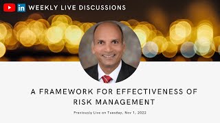 A framework for effectiveness of risk management