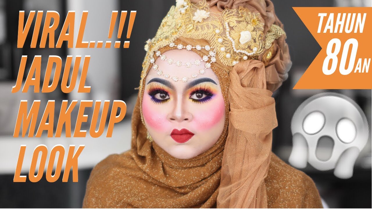 MAKEUP LOOK SUPER VIRAL Jadul TAHUN 80an Full Tutorial Bukan