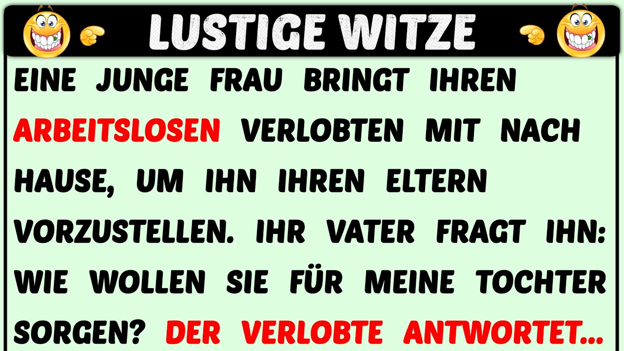 Witz des Tages | Junge Frau bringt Verlobten nach Hause…🤣 | Lustige Witze Täglich