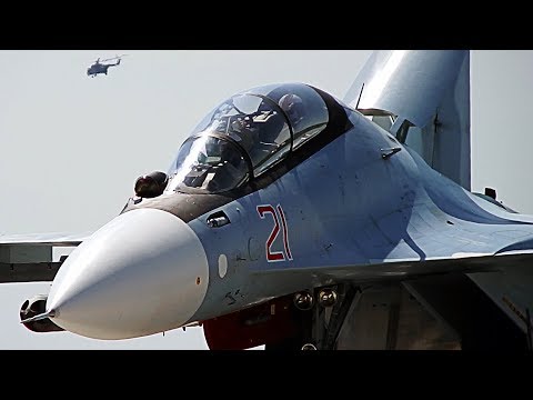 Изящный взлёт Су 30СМ на форсаже 🔥 Авиадартс 2018