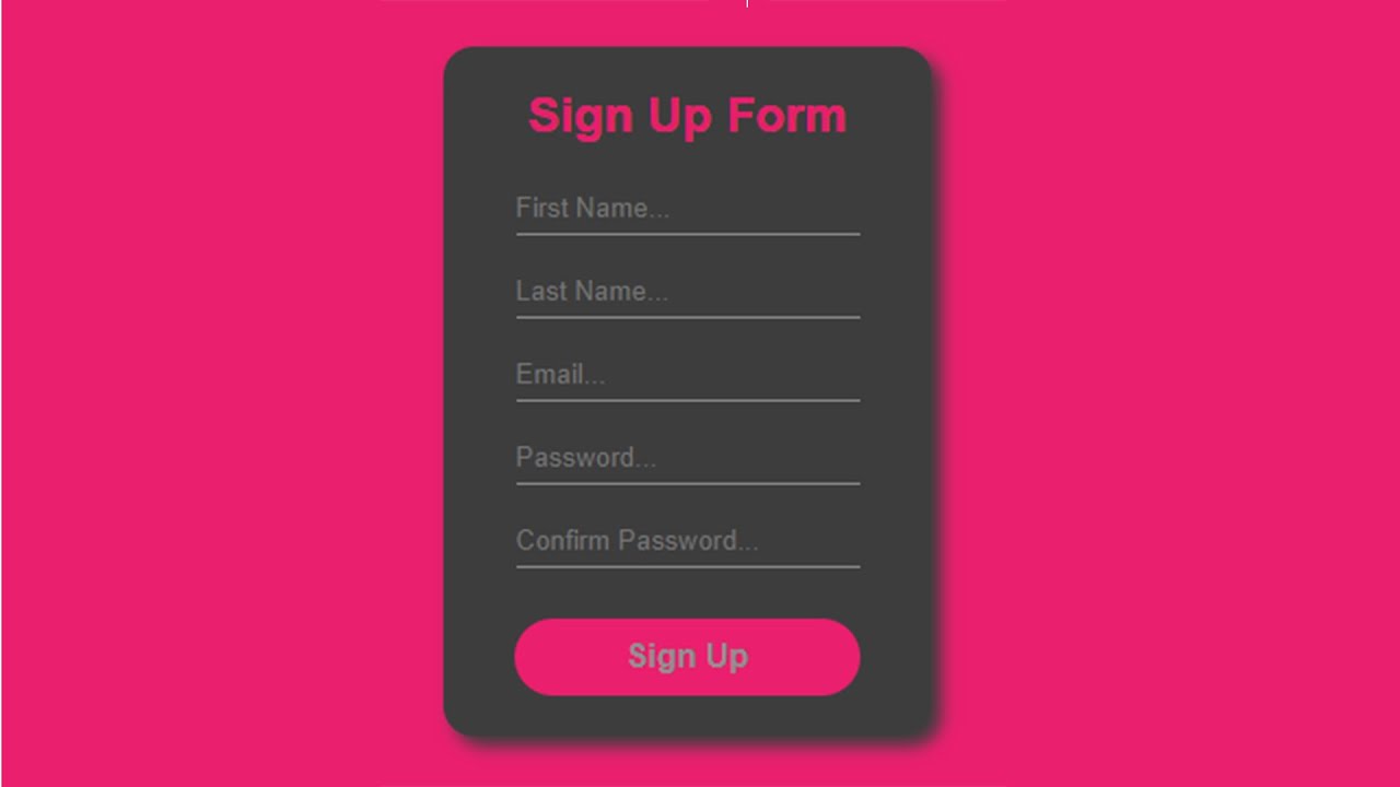 Form html. Login form code. Html CSS sign up.