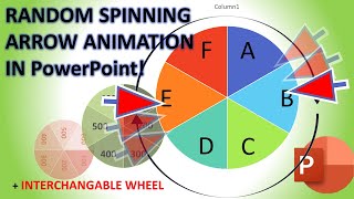 Random Select SPINNING ARROW PowerPoint Tutorial (GAME SPINNER Tutorial with interchangeable wheel) screenshot 4