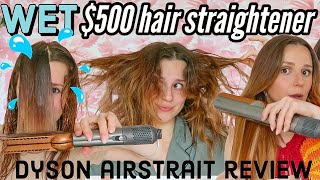 Dyson’s NEW $500 WET hair straightener | Airstrait review curly hair