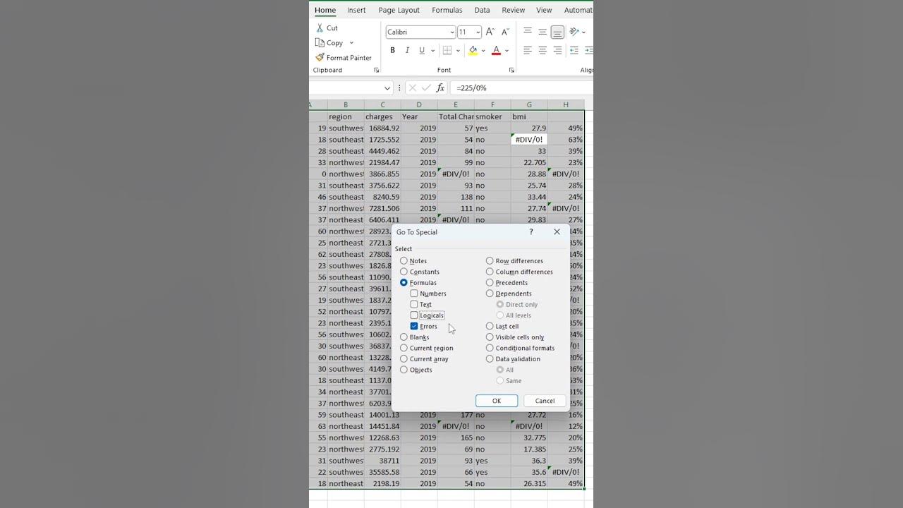  shorts how to remove error in just one click new learning in excel