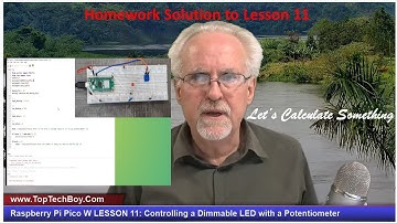 SOLUTION for Raspberry Pi Pico W LESSON 11: Controlling a Dimmable LED with a Potentiometer