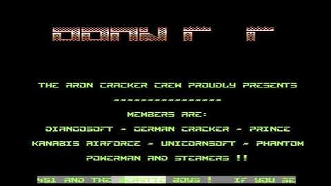 C64 Intro: Aron intro 1 by Aron Cracker Crew! 1988