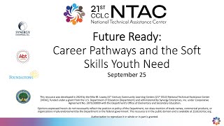 Subgrantee TA – Future Ready Career Pathways and the Soft Skills Youth Need