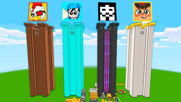 LOS CASTILLOS MÁS ALTOS DE MINECRAFT 😱 NOOB vs PRO vs HACKER vs DIOS 😂 INVICTOR