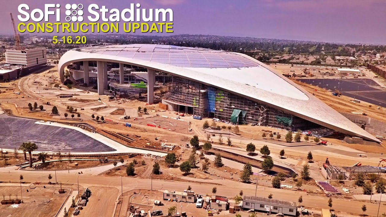 LA Rams Chargers SoFi Stadium Construction Update 5.16.20 - YouTube