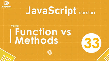033  Funcitons vs Methods  | JavaScript darslari | O