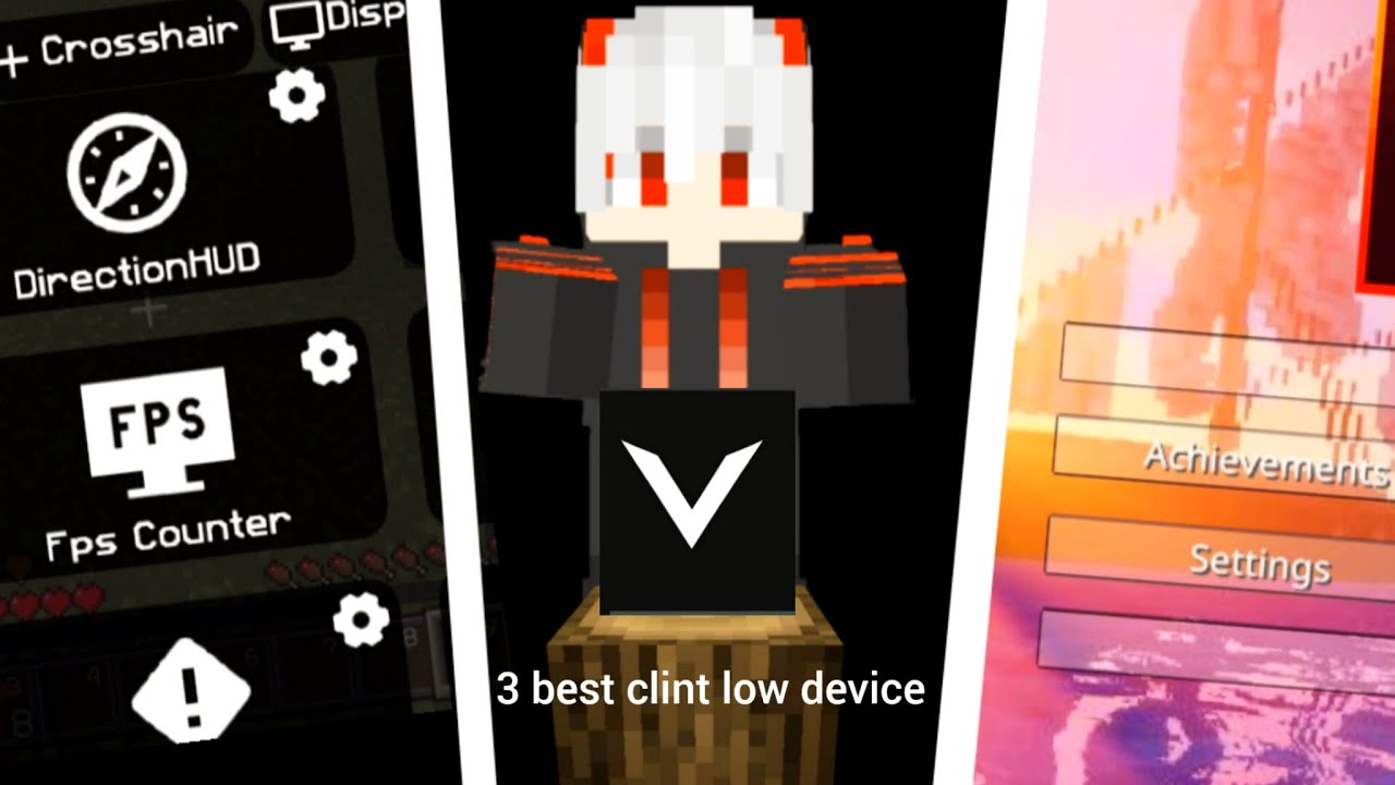 Minecraft best fps boost clints 3 best clints for low and device 