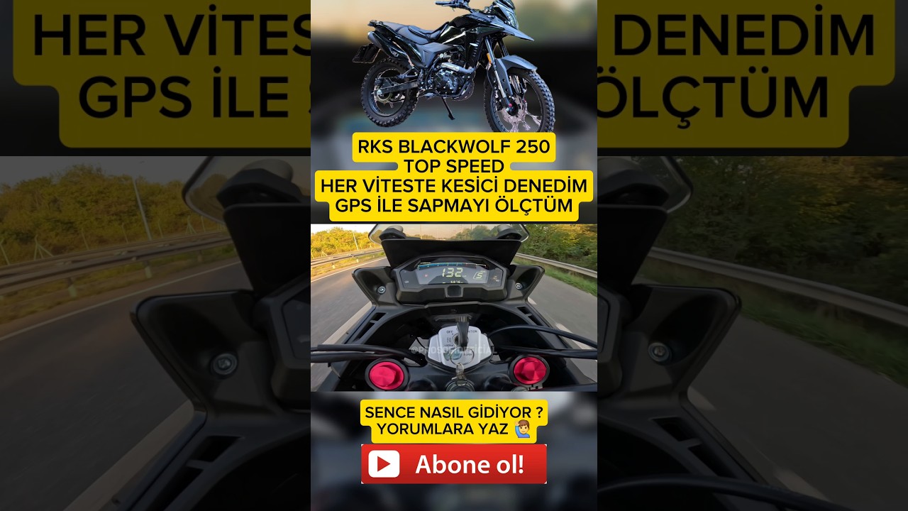 RKS BLACKWOLF 250 TOP SPEED HER VİTESTE KESİCİ DENEDİM GPS İLE SAPMAYI ÖLÇTÜM SENCE NASIL GİDİYOR?