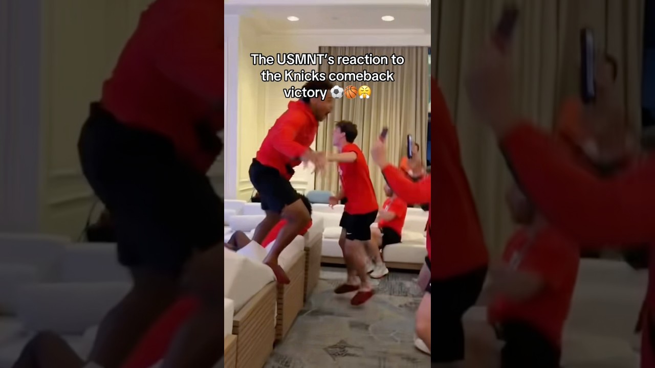 The U.S. Men’s National Team were HYPED about the Knicks 🏀⚽️