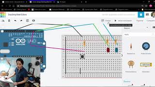 Curso de Arduino en TinkerCad 2  - Secuencia de LEDs controlada por switch