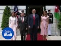 President Trump and Melania welcome King and Queen of Jordan