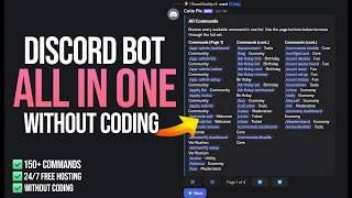 How To Create A 150+ Commands Discord Bot Without Coding in 2026 | Free 24/7 Hours Hosting