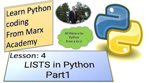 Lists 1 in Python & methods-slicing-indexing-concatenation-sort-pop-append Learn Python Coding L4