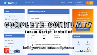 Create Complete Commuinty Discussion And Sharing Forum Platfrorm