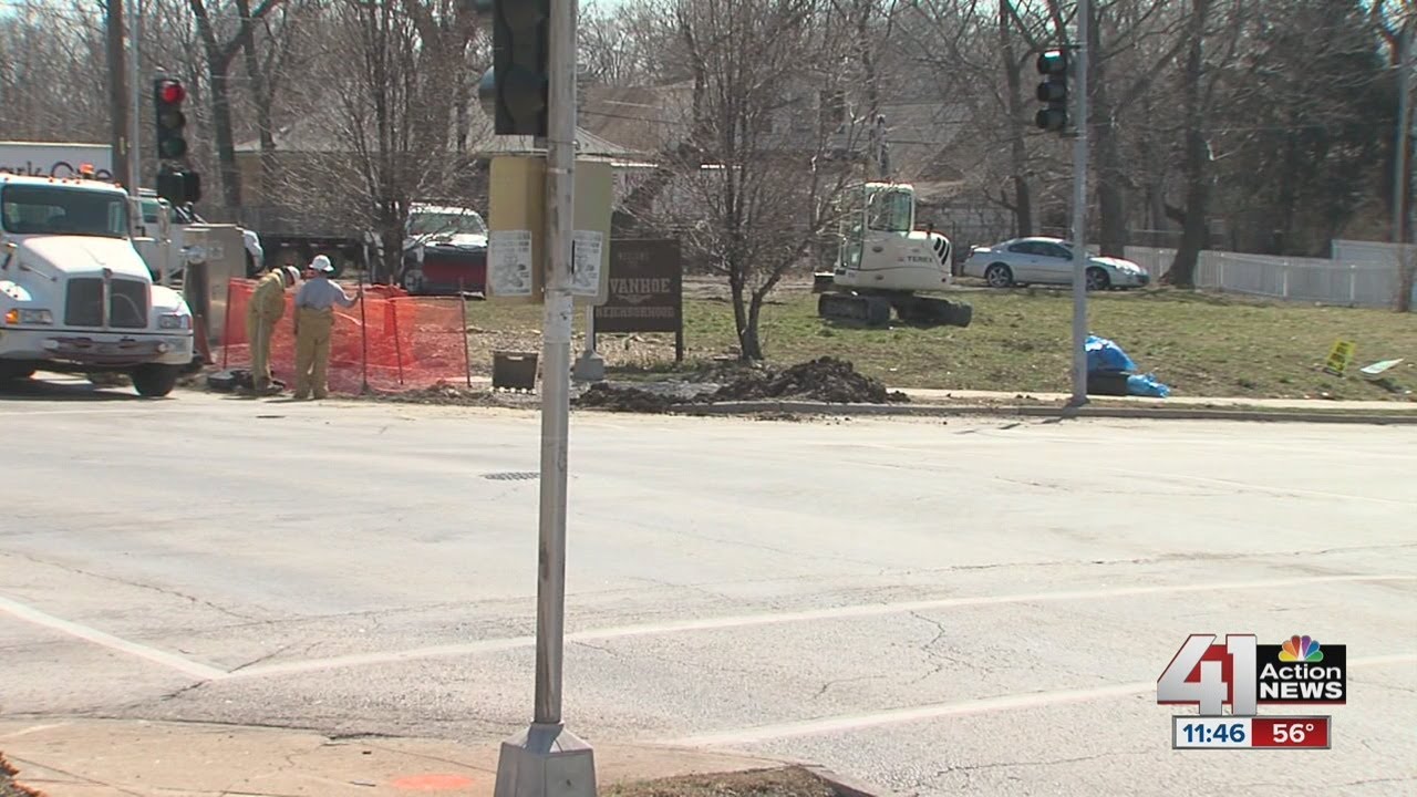 Gas line breaks near 39th & Paseo YouTube