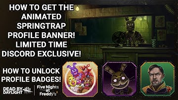 ANIMATED SPRINGTRAP PROFILE BANNER FOR DEAD BY DAYLIGHT! DISCORD EXCLUSIVE! DBD X FNAF!