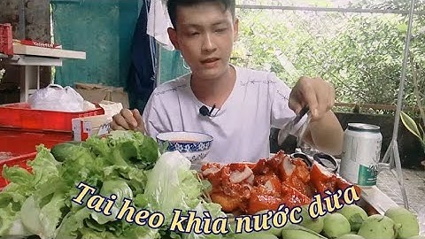 Món tai heo khìa nước dừa - ăn với rau sống ,siêu ngon dễ làm.! #Amthucquengheovlog