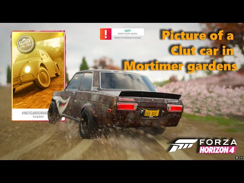 Take a picture of a Cult car in Mortimer gardens | Forza Horizon 4