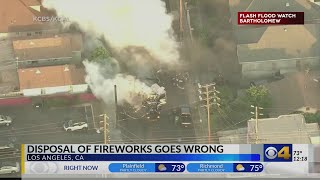 More than a dozen people injured during fireworks disposal
