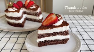 すごく簡単！超濃厚！ふわふわとろけるティラミスケーキ作り方 Tiramisu cake 티라미수 케이크