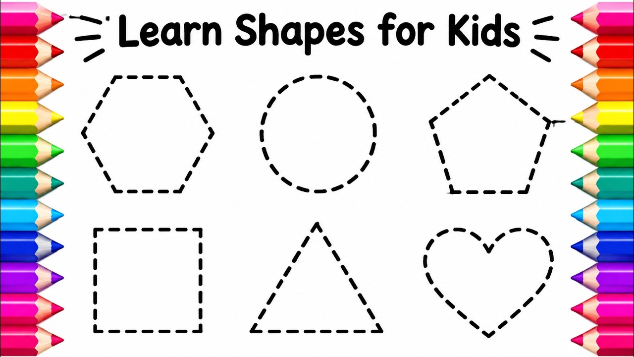Learn Shapes for Kids 🔺 ️ | Trace and Draw Shapes | Fun Learning for ...