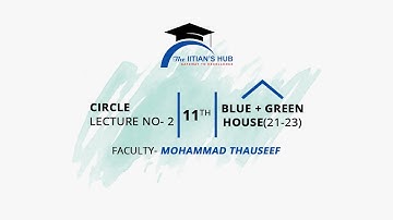 Circle Lecture no-2 ,11th,Blue+Green House(21-23), Date-15-01-2022,By- Mohammad Thauseef