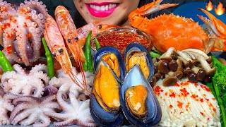 ASMR SPICY SEAFOOD BOIL *makanan laut pedas* 먹방 MUKBANG MASSIVE Eating Sounds