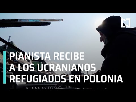 Ucranianos refugiados llegan a campamentos en Medyka, Polonia - En Punto