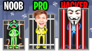 NOOB vs PRO vs HACKER In BREAK THE PRISON!? (ALL LEVELS!) screenshot 3