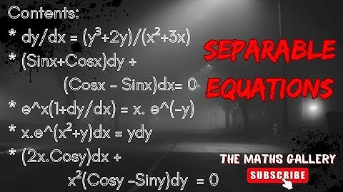 Separable Equations || M. Methods by SM Yousaf || Ex # 9.2 || Q#09 to Q#15 || Step-by-Step Solution