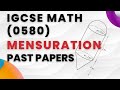 Igcse math  mensuration past paper questions