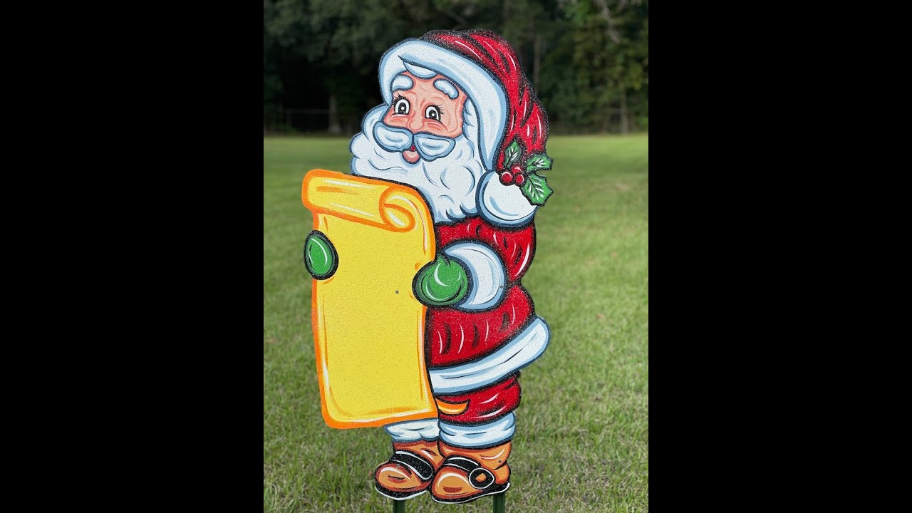 Learn how to paint a Christmas Santa Claus Yard Art Decoration to