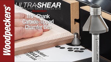 1/4" Shank Carbide-Tipped Chamfer Bits