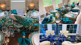 HOW TO DECORATE TABLE | Three Different Styling Ideas| Glam Peacock Style | Glamour Ellen #glam