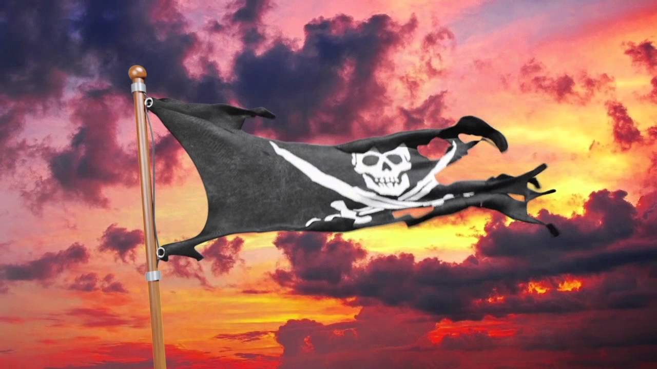 Green Screen Pirate Flag Skull and Crossbones HD - Footage PixelBoom CG ...