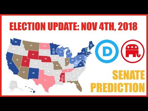 The 2018 Senate Elections As Of November 4th, 2018