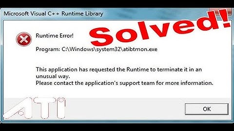 HP Dv5. atibtmon.exe Runtime Error - Windows 10, Solved (7/23/22)