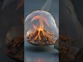 Glowing Volcano Erupts Inside Ordinary Bulb