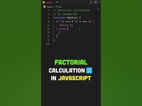 Calculate Factorial in JavaScript! #javascript #maths #programming # ...