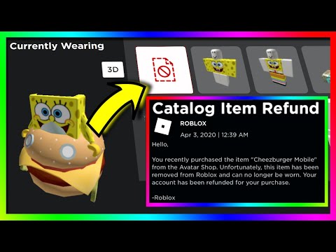 Video Roblox Banned Items - how to get a refund on catalog item roblox