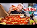 PAPA JOHNS SHAQ-A-RONI PIZZA MUKBANG | EATING SHOW