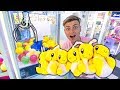 I WON EVERY PRIZE IN CLAW MACHINE!! (ARCADE CHALLENGE)