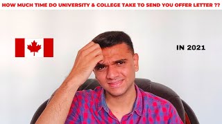 OFFER LETTER TIME OF ALL UNIVERSITY & COLLEGES IN CANADA || OFFER LETTER TIME IN CANADA ||