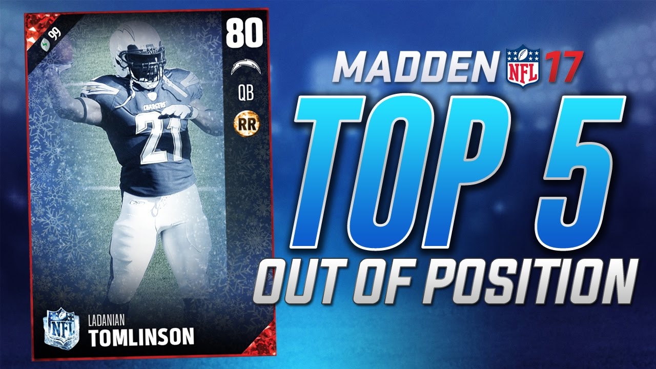 Madden 17 Ultimate Team ULTIMATE FREEZE - QB TOMLINSON and the TOP 5 OUT OF POSITION PLAYERS WE NEED