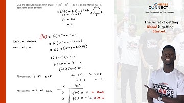 Absolute Extrema - Absolute Maximum and Minimum (Quiz Question) | Business Calculus