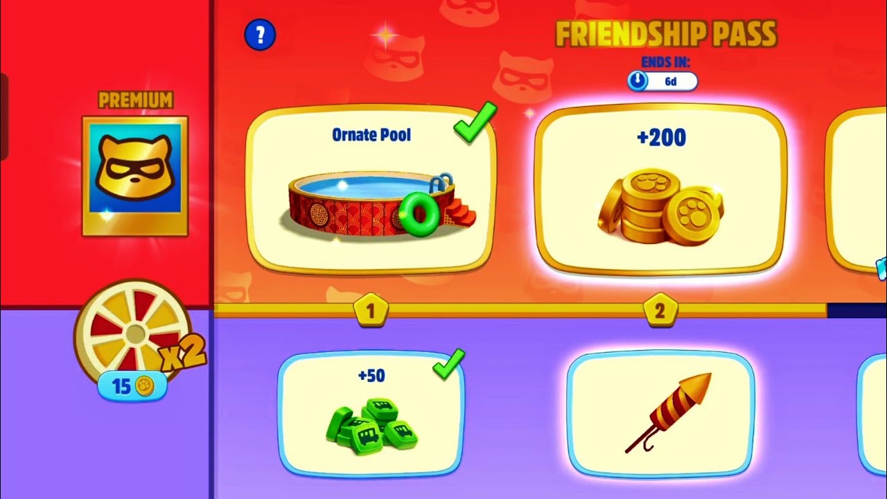 Premium FRIENDSHIP PASS It's All Unlocked From 1 to 23 Level My
